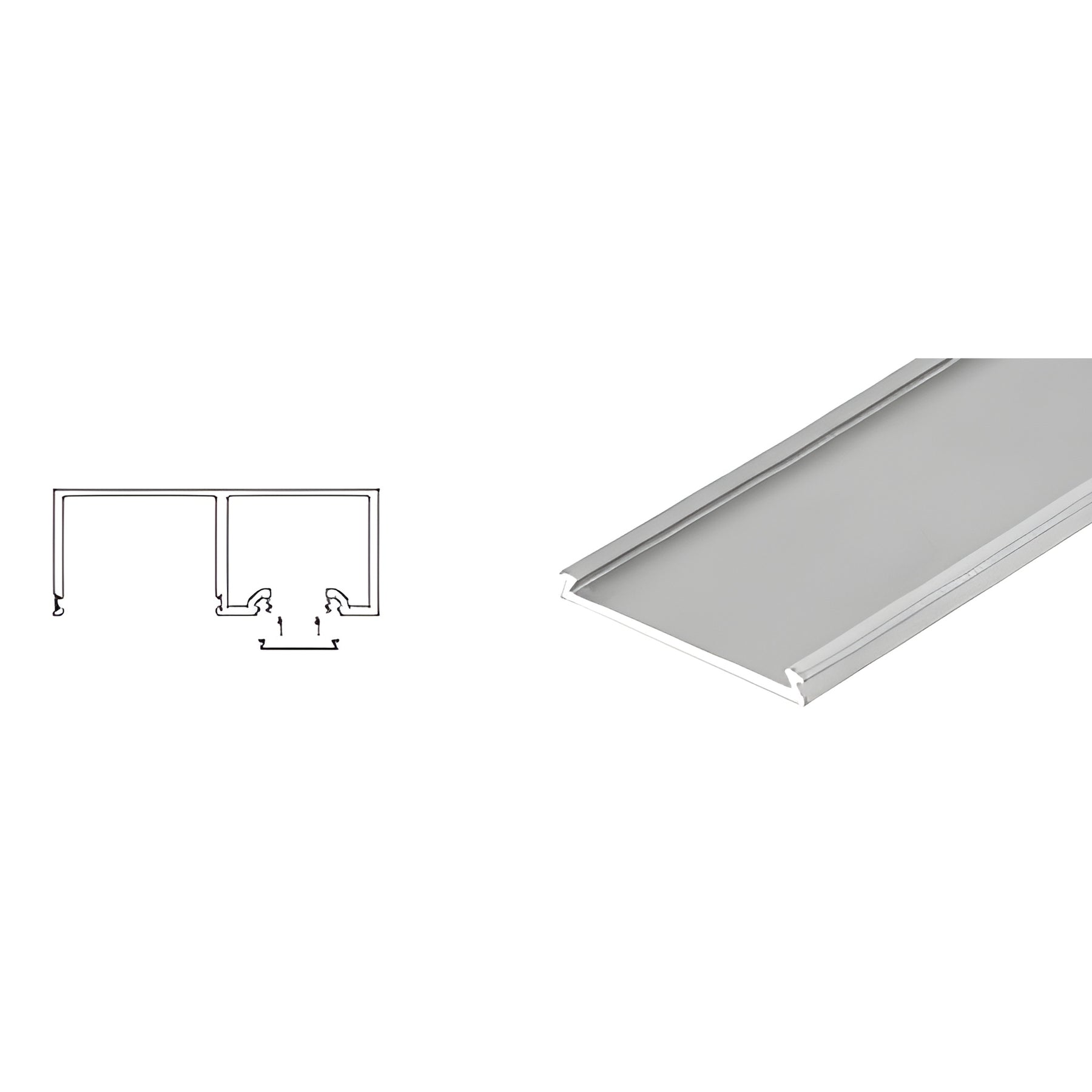 CRL Brushed Stainless Header Snap-In Filler - 120" Length