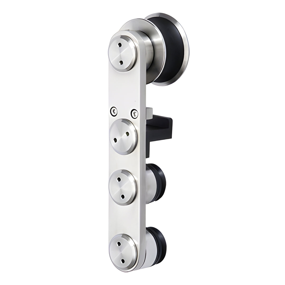 CRL Brushed Stainless Laguna Roller with Anti-lift and Soft Brake Bracket