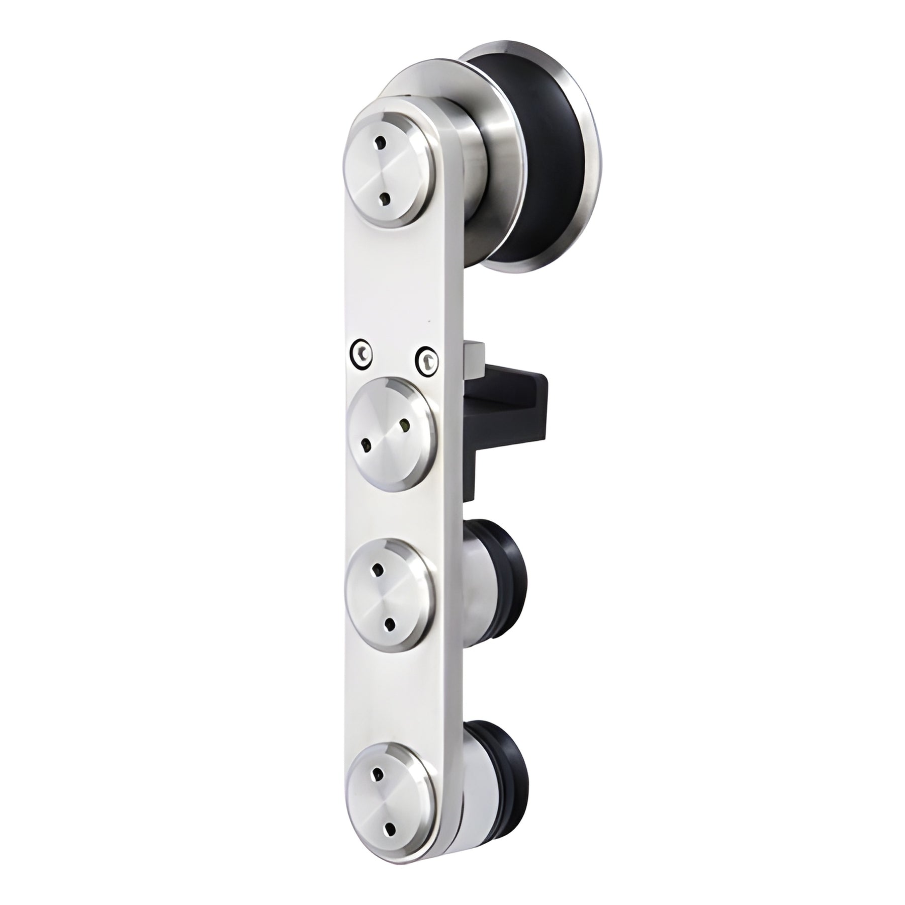 CRL Brushed Stainless Laguna Roller with Anti-lift and Soft Brake Bracket