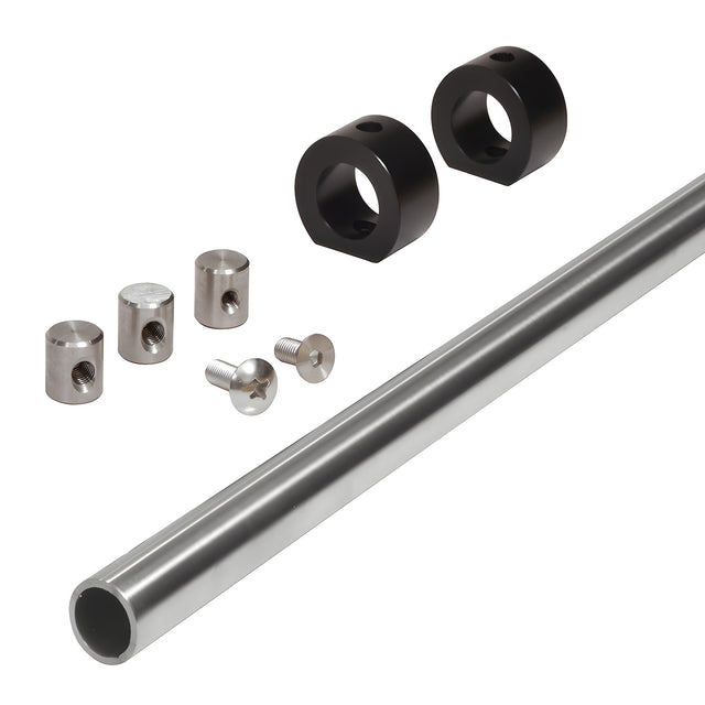 CRL Brushed Stainless Steel 78" Replacement Header Bar for Crescent Shower Sliding Door System With Drill Guide