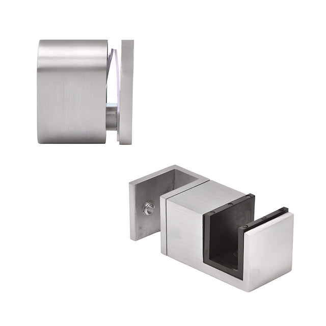 CRL Brushed Stainless Steel Replacement 90 Degree Accessory Kit & Bottom Guide for Tofino Sliding Shower Door System