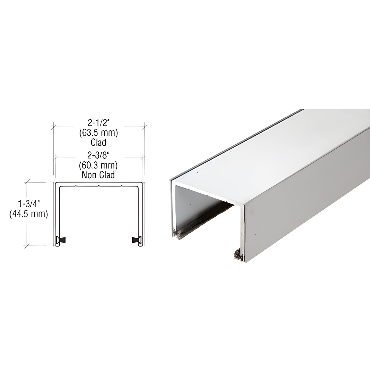 CRL Brushed Stainless Steel Sliding Door Top Rolling Track