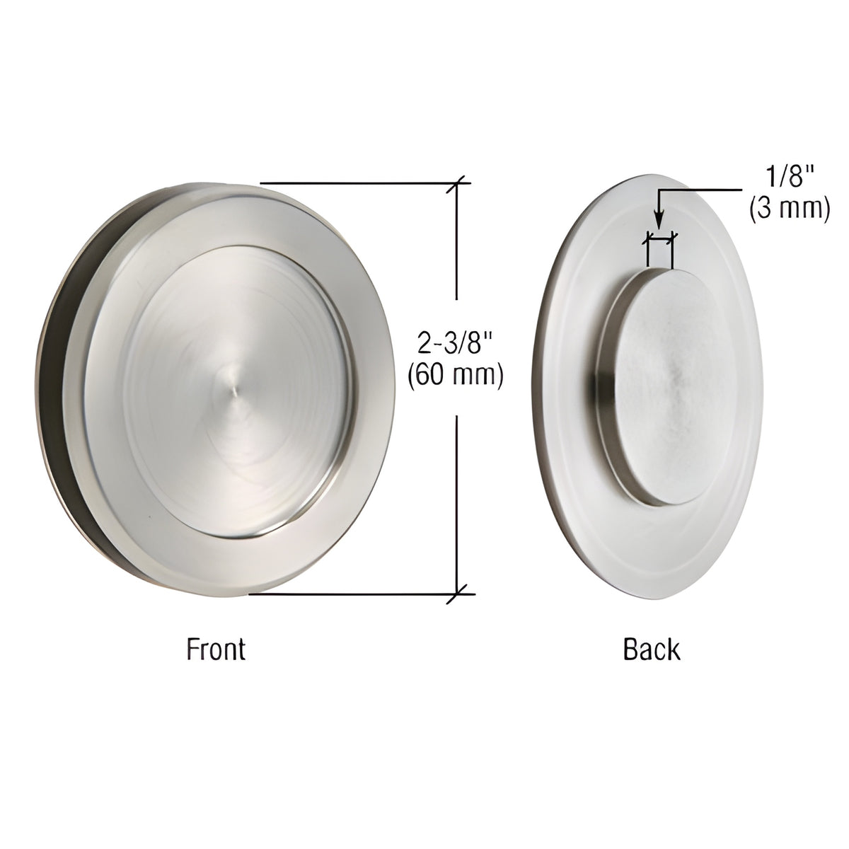 CRL Brushed Stainless Steel UV Pull for Sliding Glass Doors