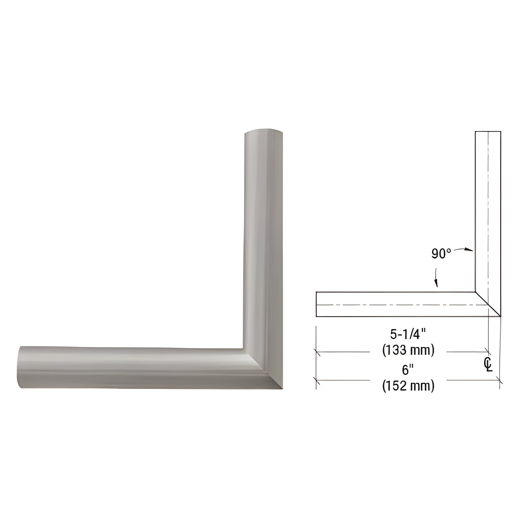 CRL Brushed Stainless Steel Wall 90 Degree Corner