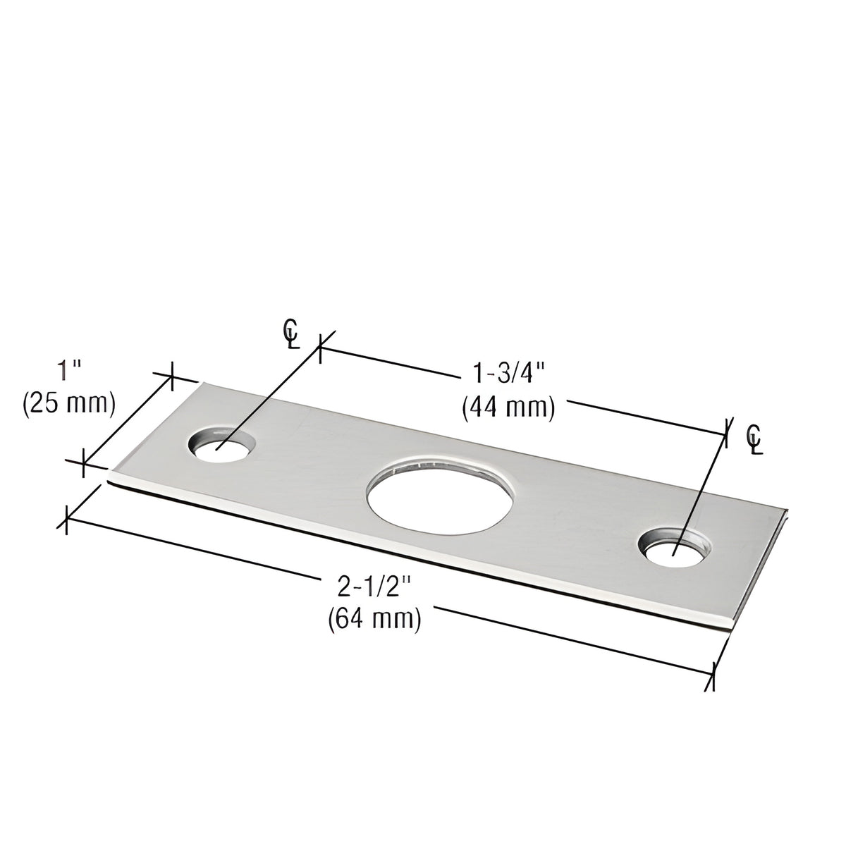 CRL Brushed Stainless Strike Plate