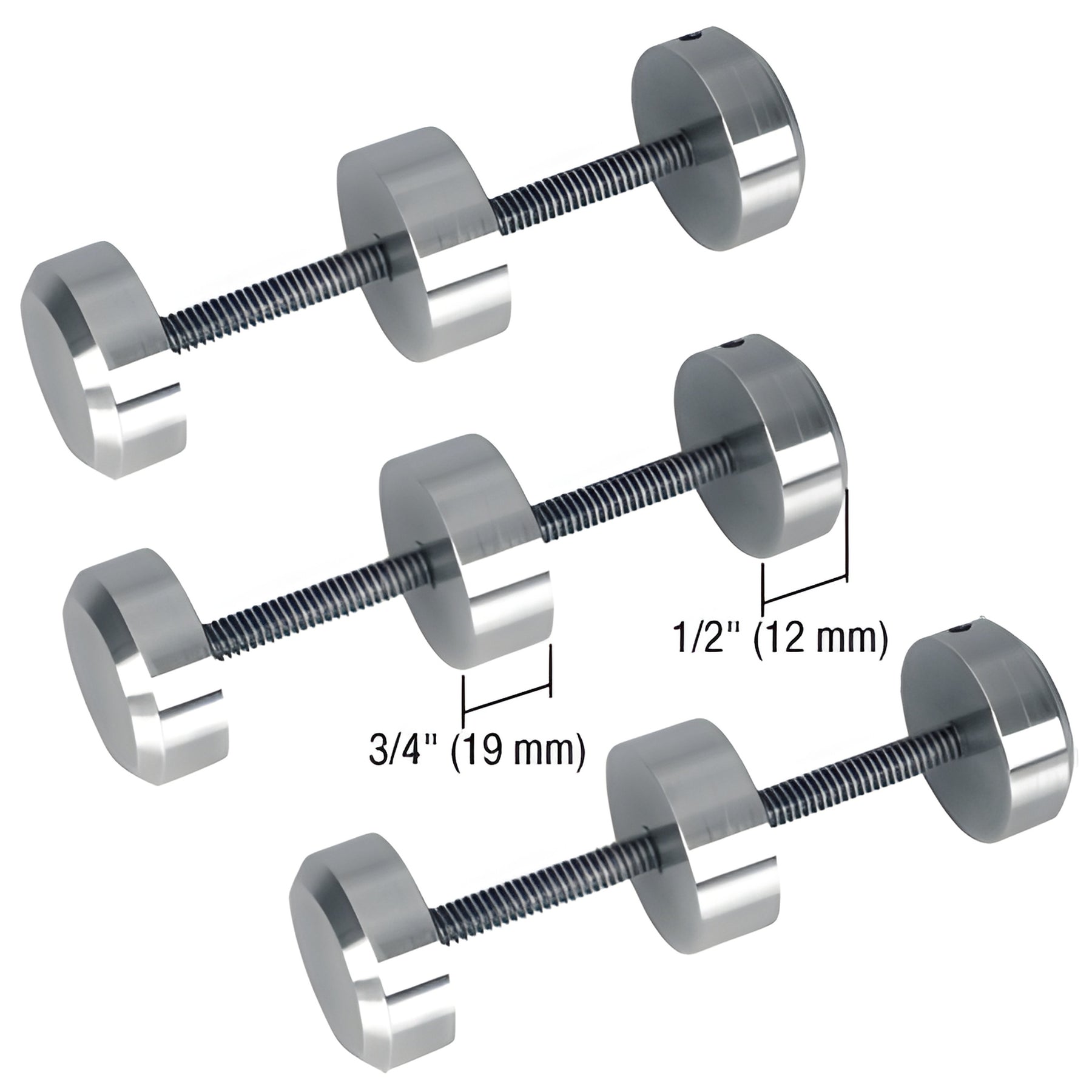 CRL Brushed Stainless Surround Sound Spacer Studs for Bullet Resistant Protective Barrier Systems
