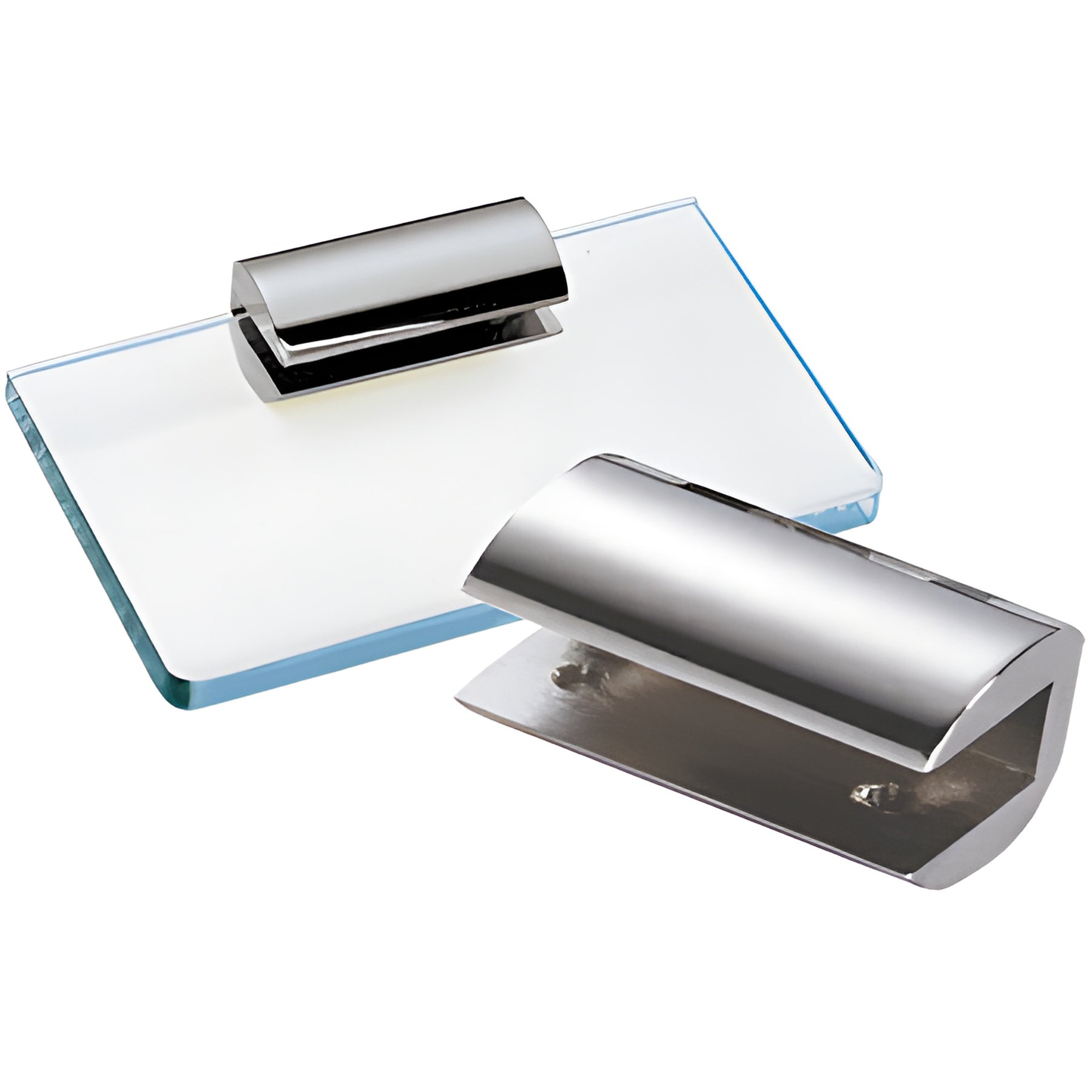 CRL Chrome 2-3/4" Long No-Drill Shelf Clamp for 3/8" Glass