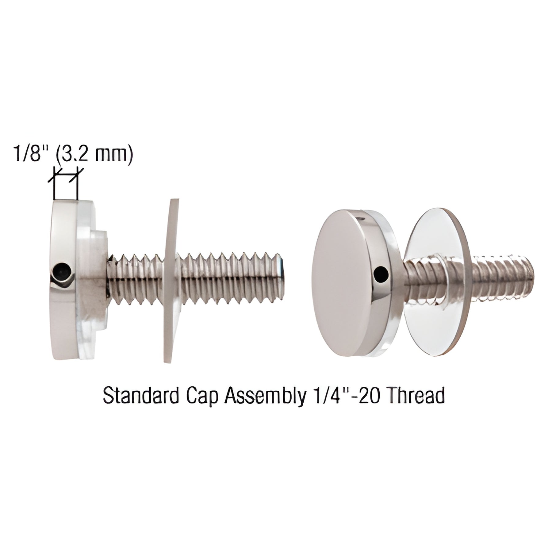 CRL Chrome 3/4" Diameter Standoff Cap Assembly