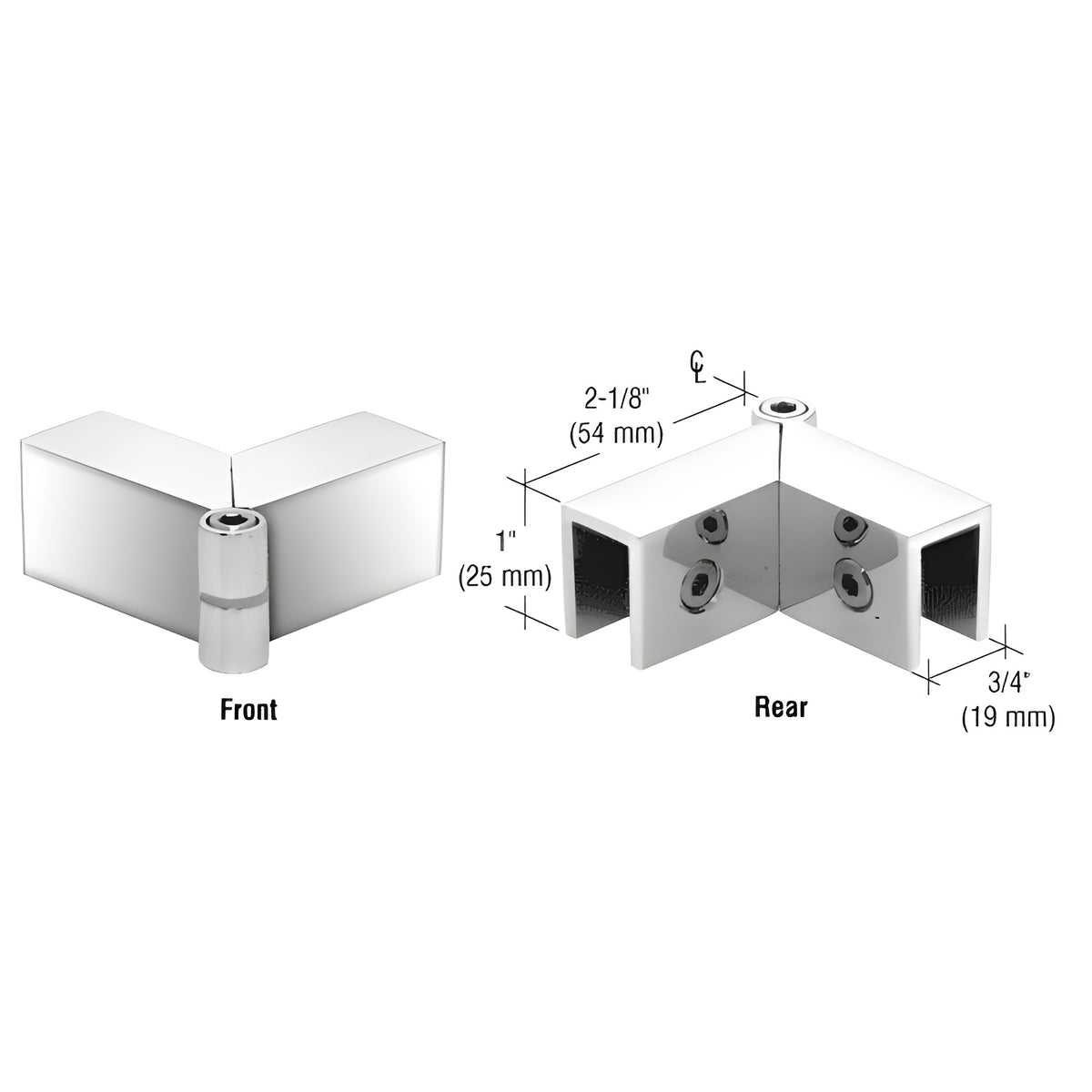 CRL Chrome Adjustable "Sleeve Over" Glass Clamp