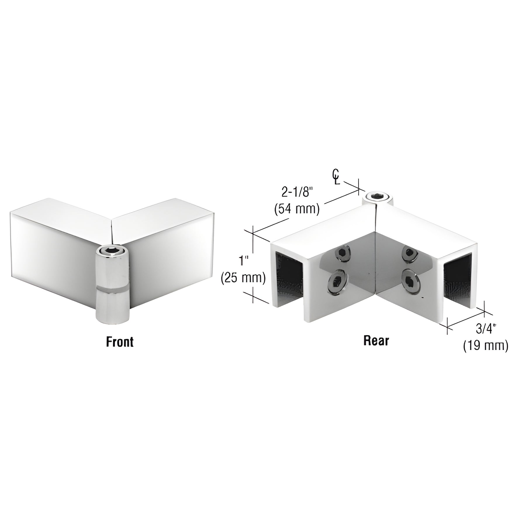 CRL Chrome Adjustable "Sleeve Over" Glass Clamp