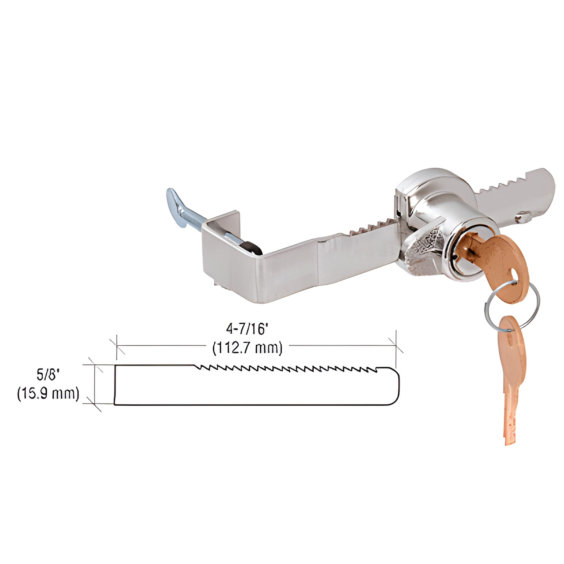CRL Chrome "Adjustable" Sliding Glass Door Lock with Thumb Screw Adjustment for up to 1/2" Thick Door