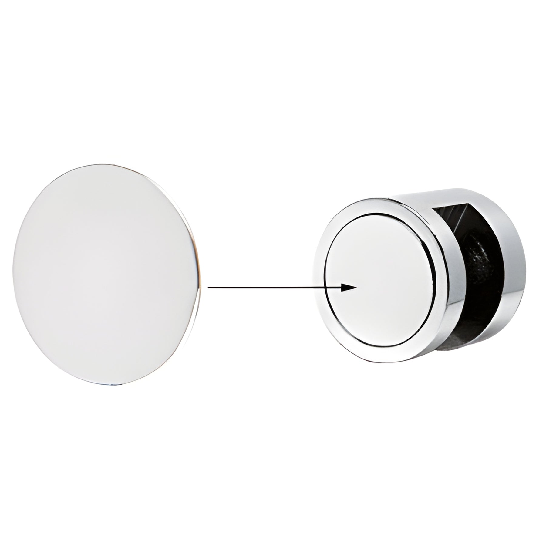CRL Chrome Cover Disk for Edge Grips