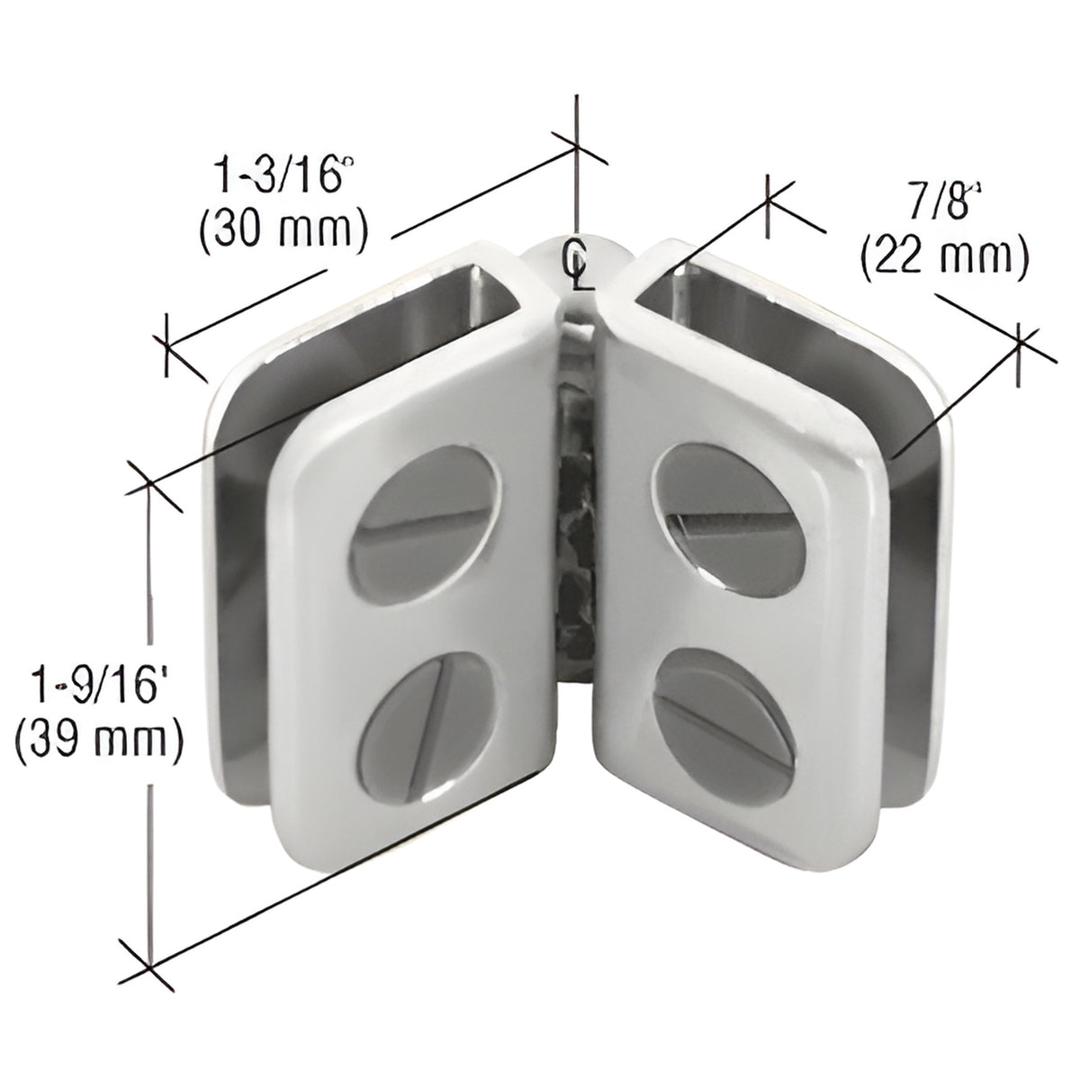 CRL Chrome Hinge Display Connector