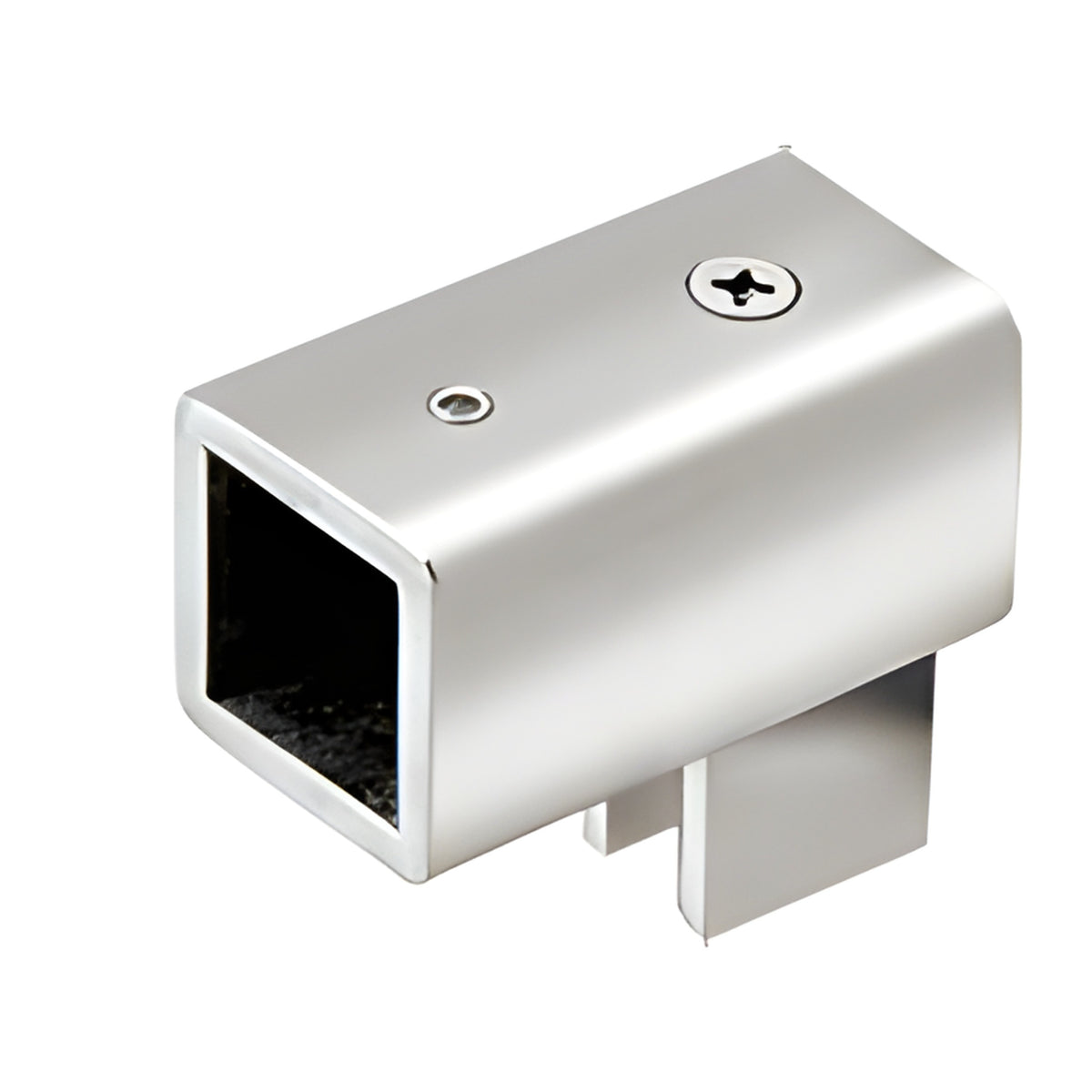 CRL Chrome Swiveling U-Bracket for 1/4" to 5/16" (6 to 8 mm) Glass - Square Bar