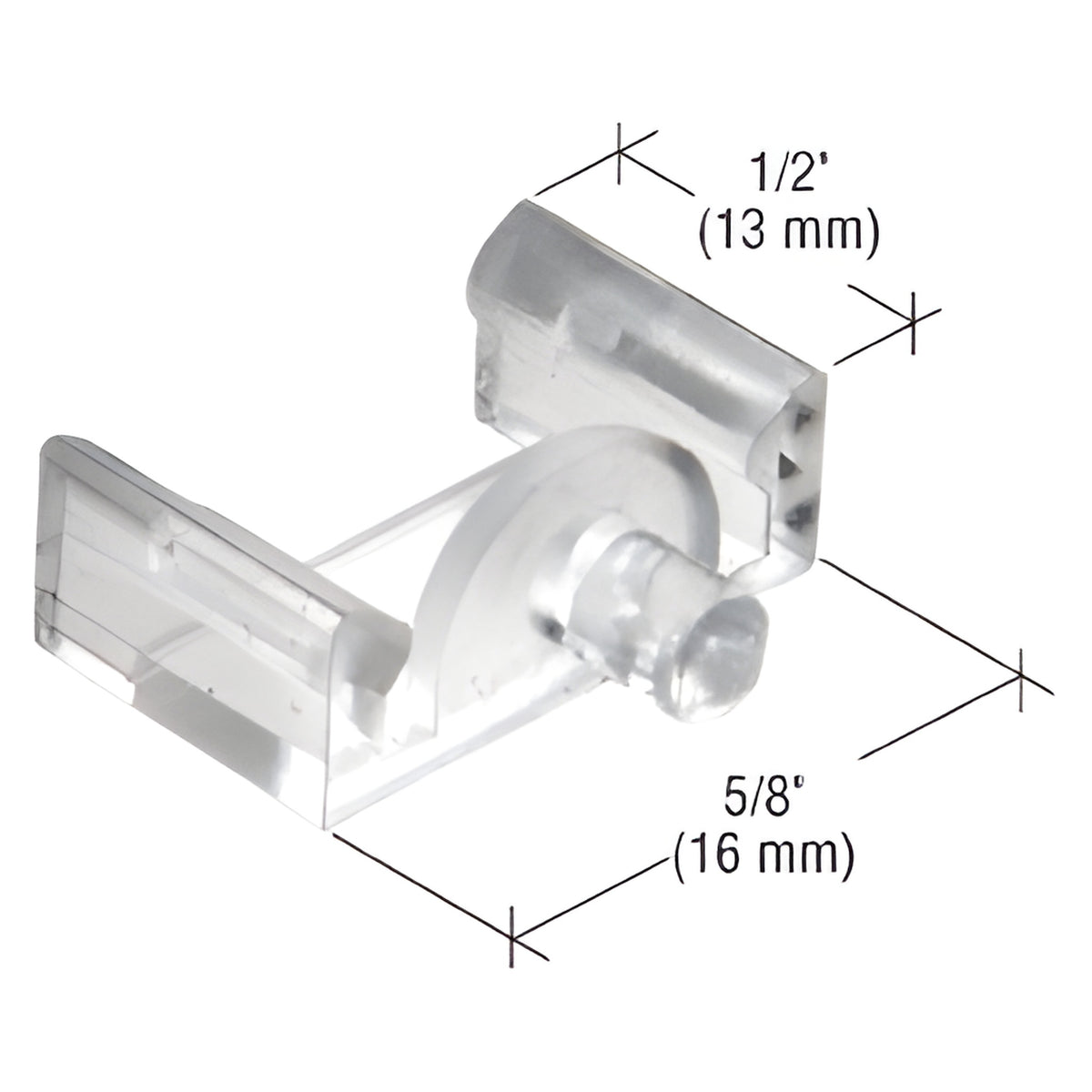 CRL Clear 5/8" x 1/2" Window Grid Retainers - Carded