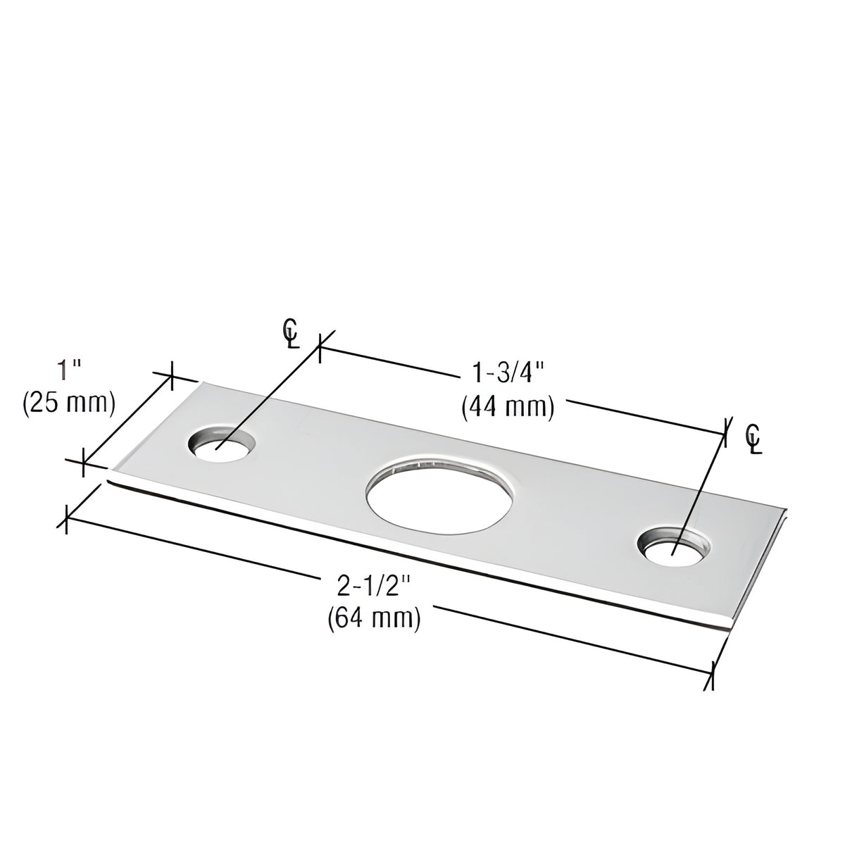 CRL Clear Anodized Strike Plate