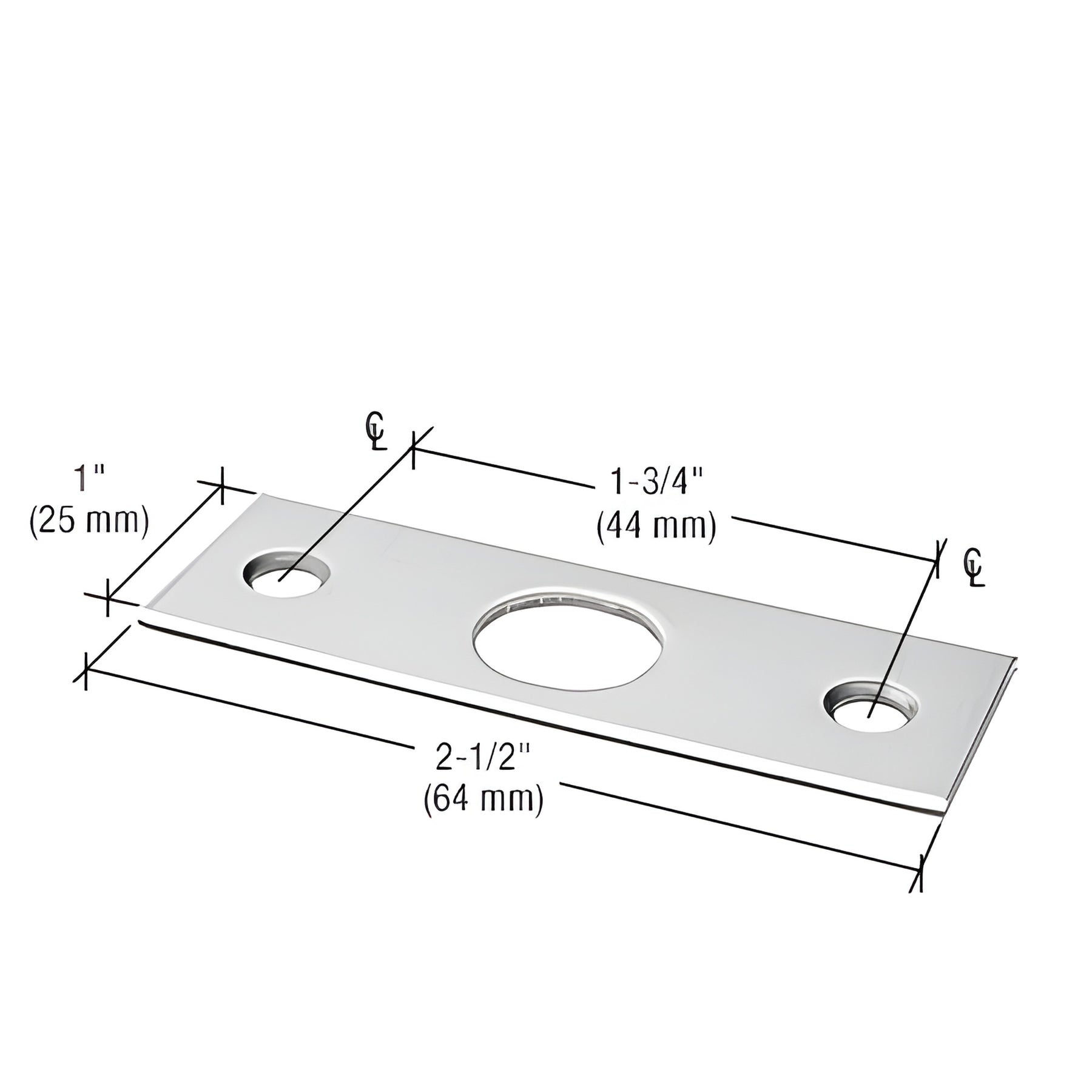 CRL Clear Anodized Strike Plate