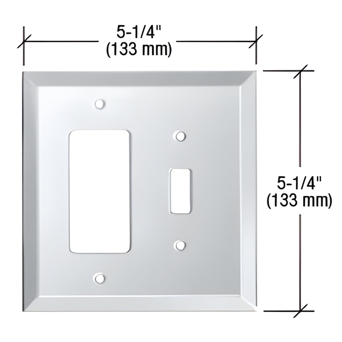CRL Clear Designer Toggle Combo Glass Mirror Plate