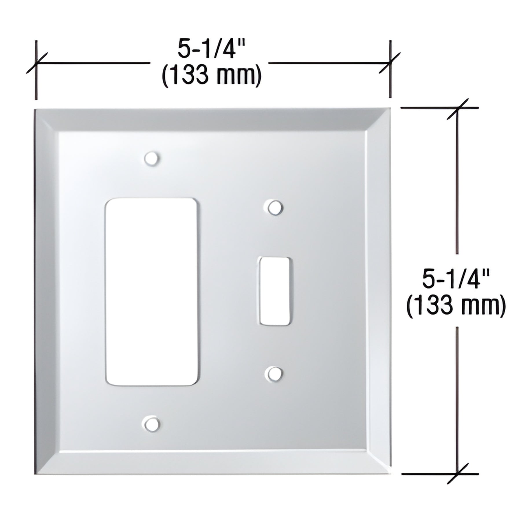CRL Clear Designer Toggle Combo Glass Mirror Plate