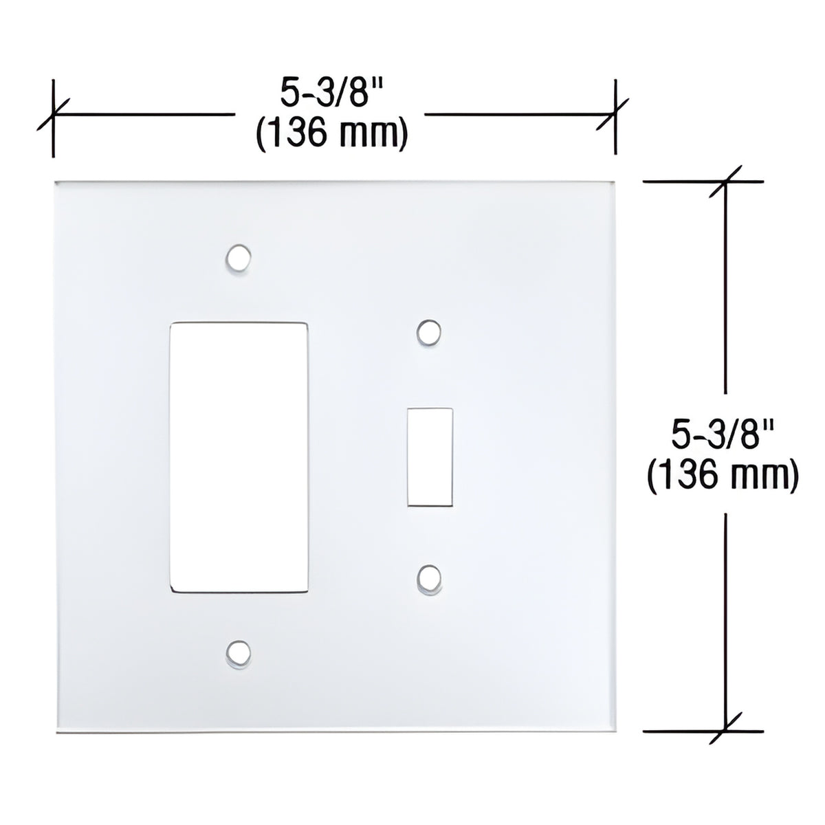 CRL Clear Designer and Toggle Combo Acrylic Mirror Plate