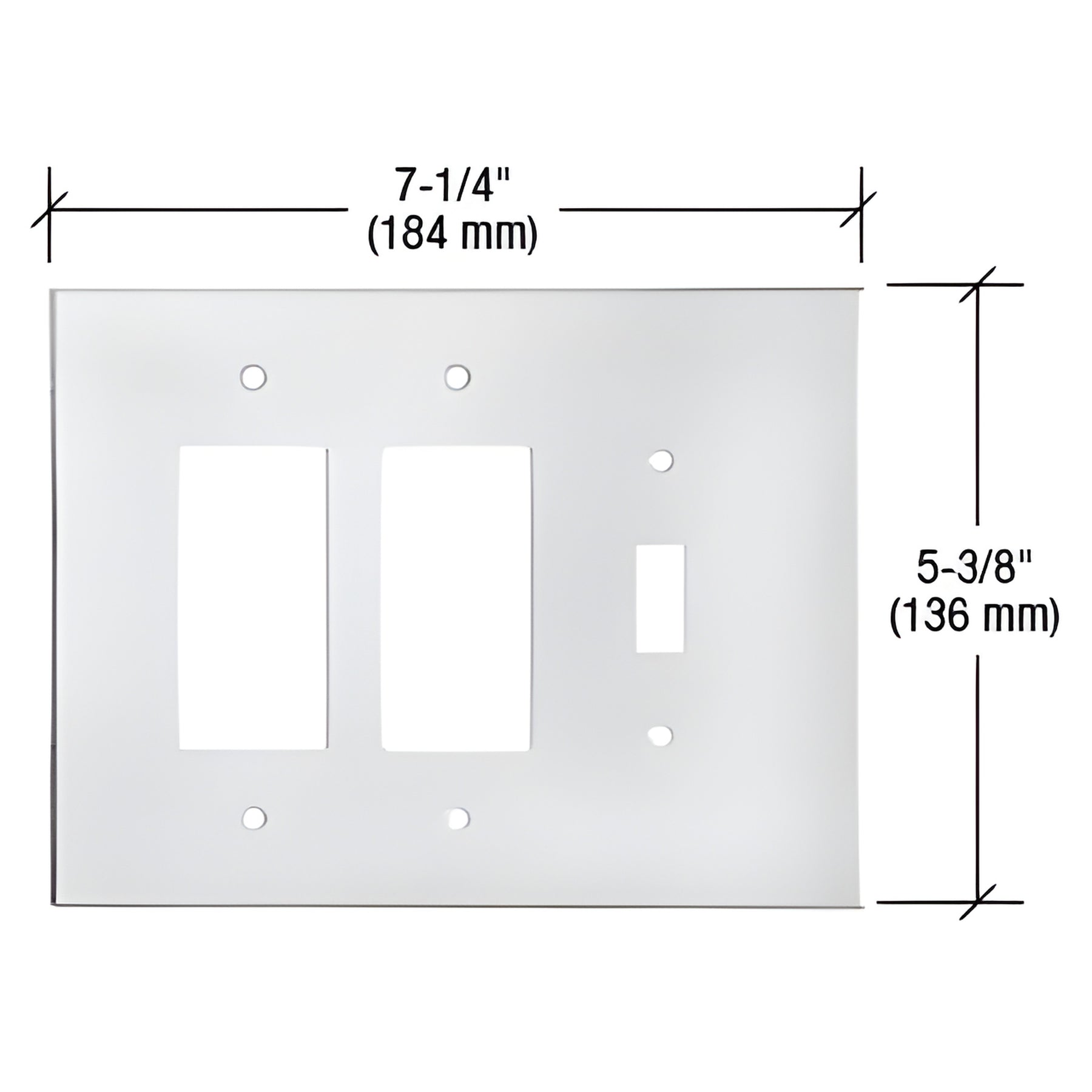 CRL Clear Double Designer Switch Acrylic Mirror Plate
