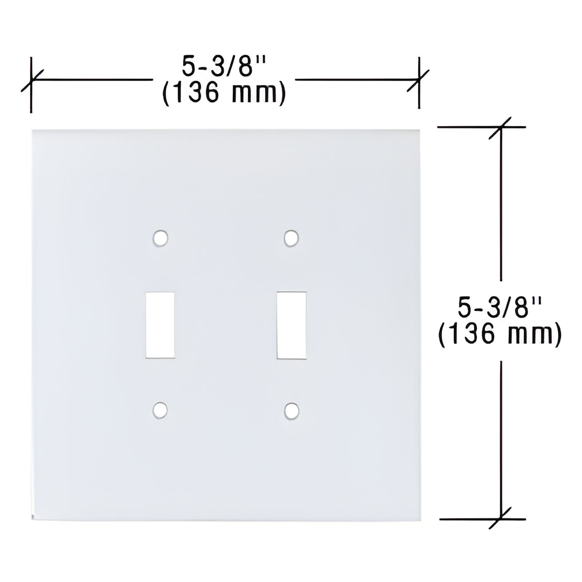 CRL Clear Double Toggle Acrylic Mirror Plate