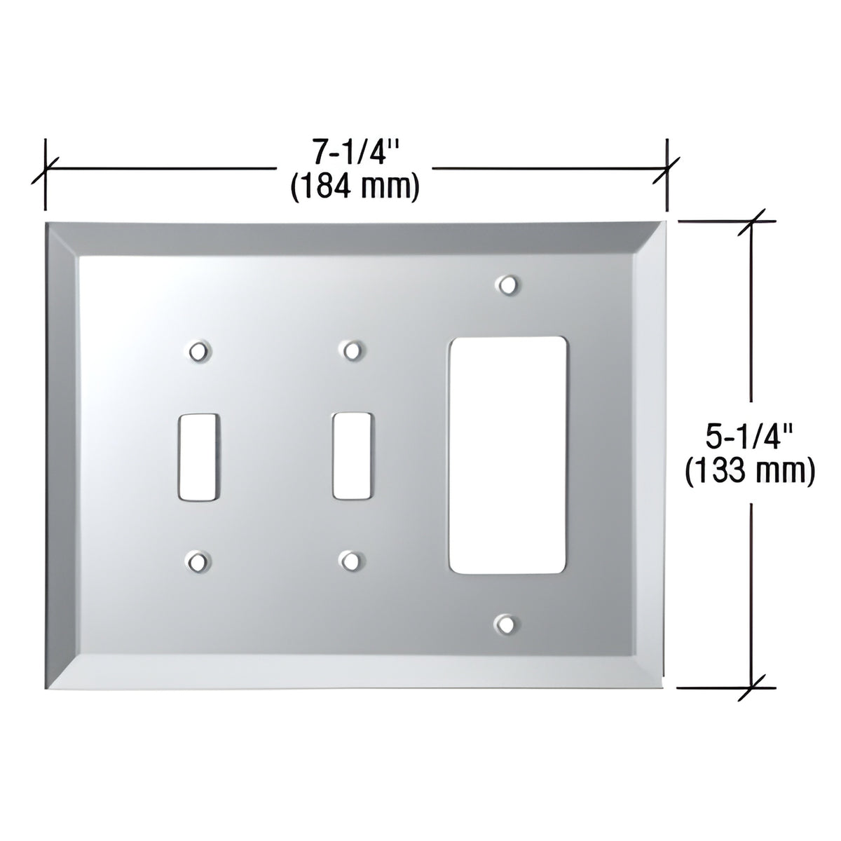 CRL Clear Double Toggle Designer Glass Mirror Plate