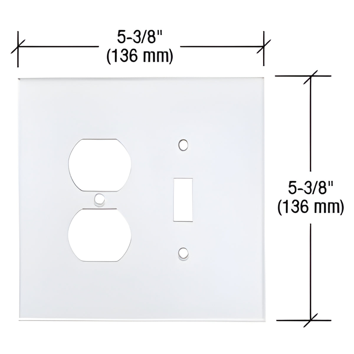 CRL Clear Duplex Toggle Combo Acrylic Mirror Plate