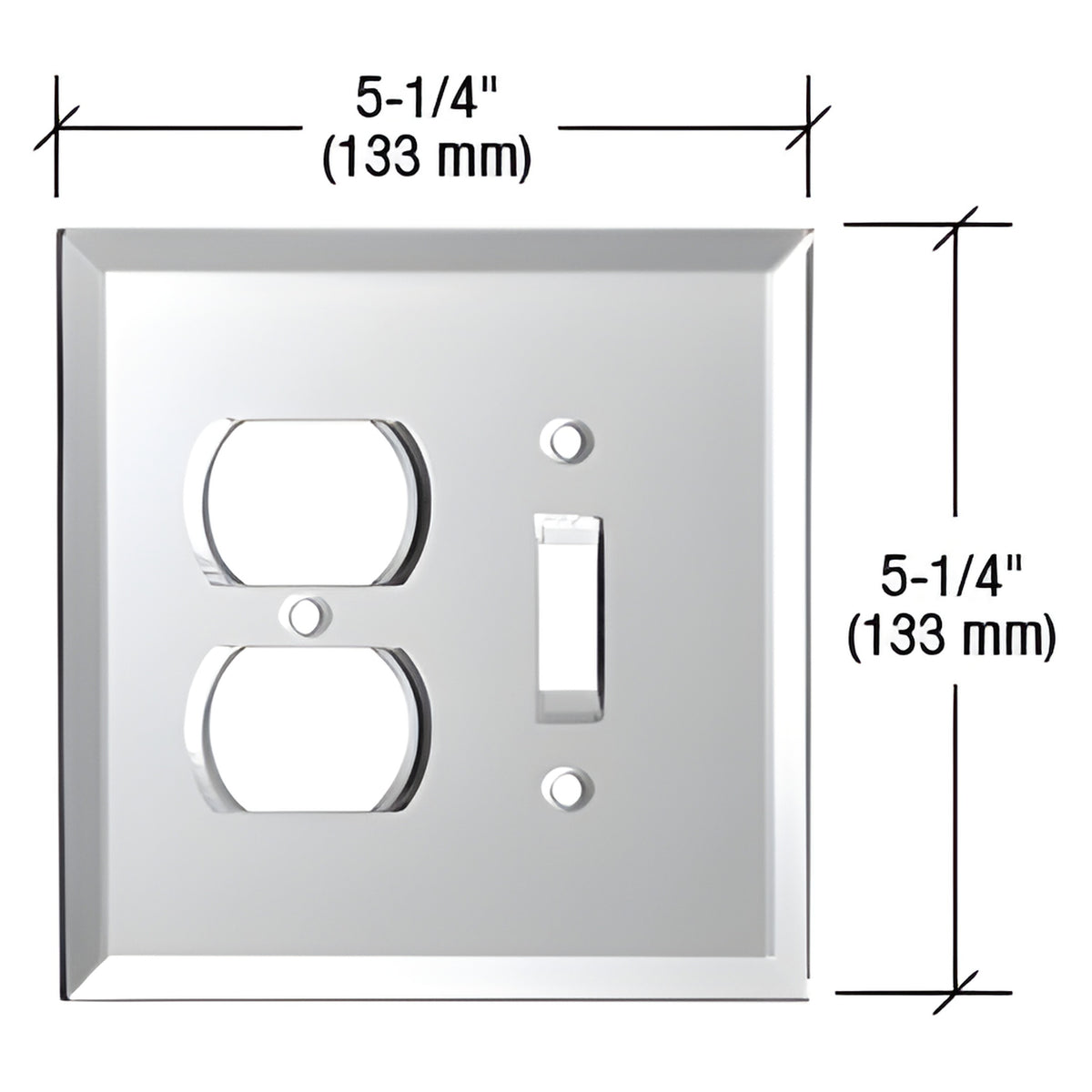 CRL Clear Duplex and Toggle Combo Glass Mirror Plate