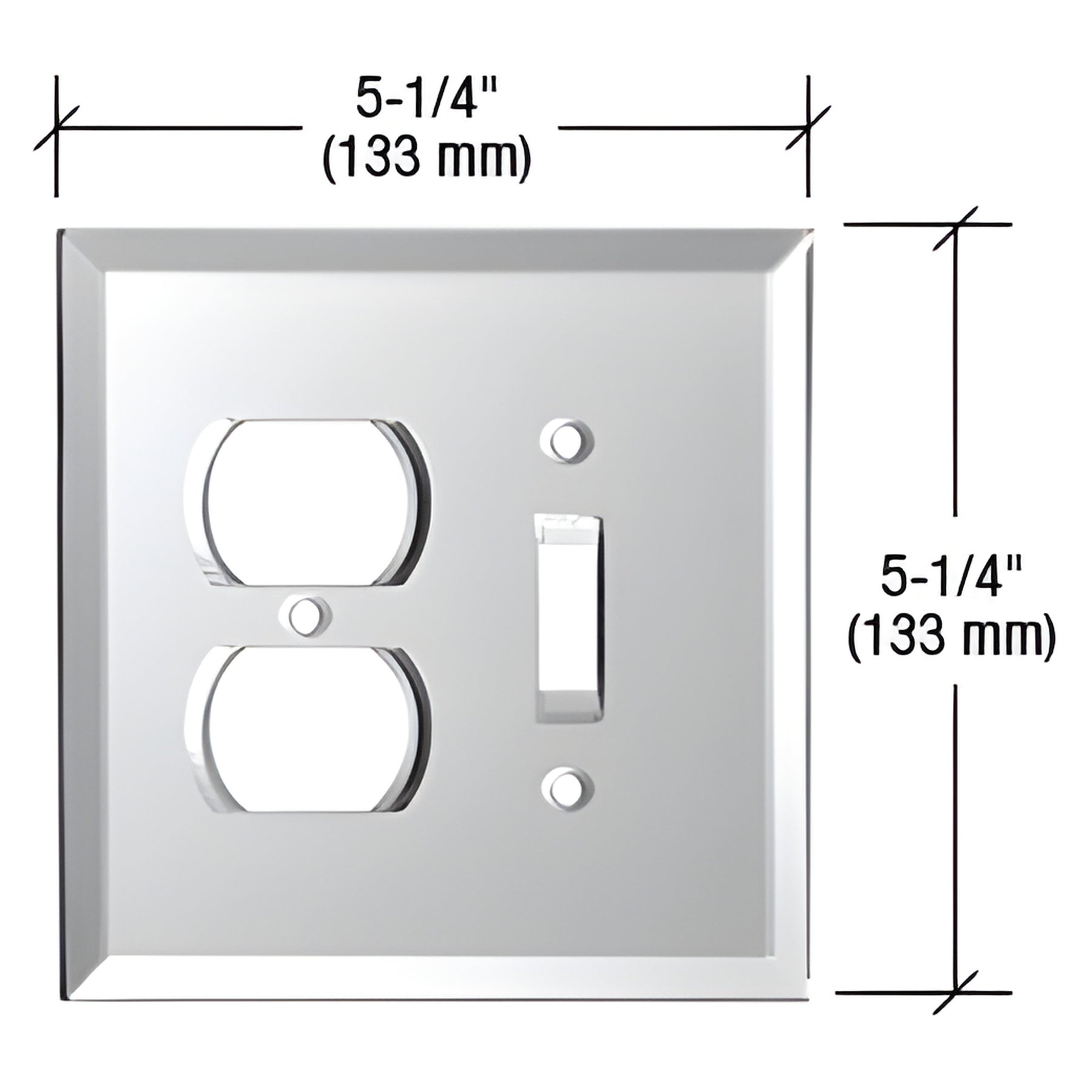 CRL Clear Duplex and Toggle Combo Glass Mirror Plate