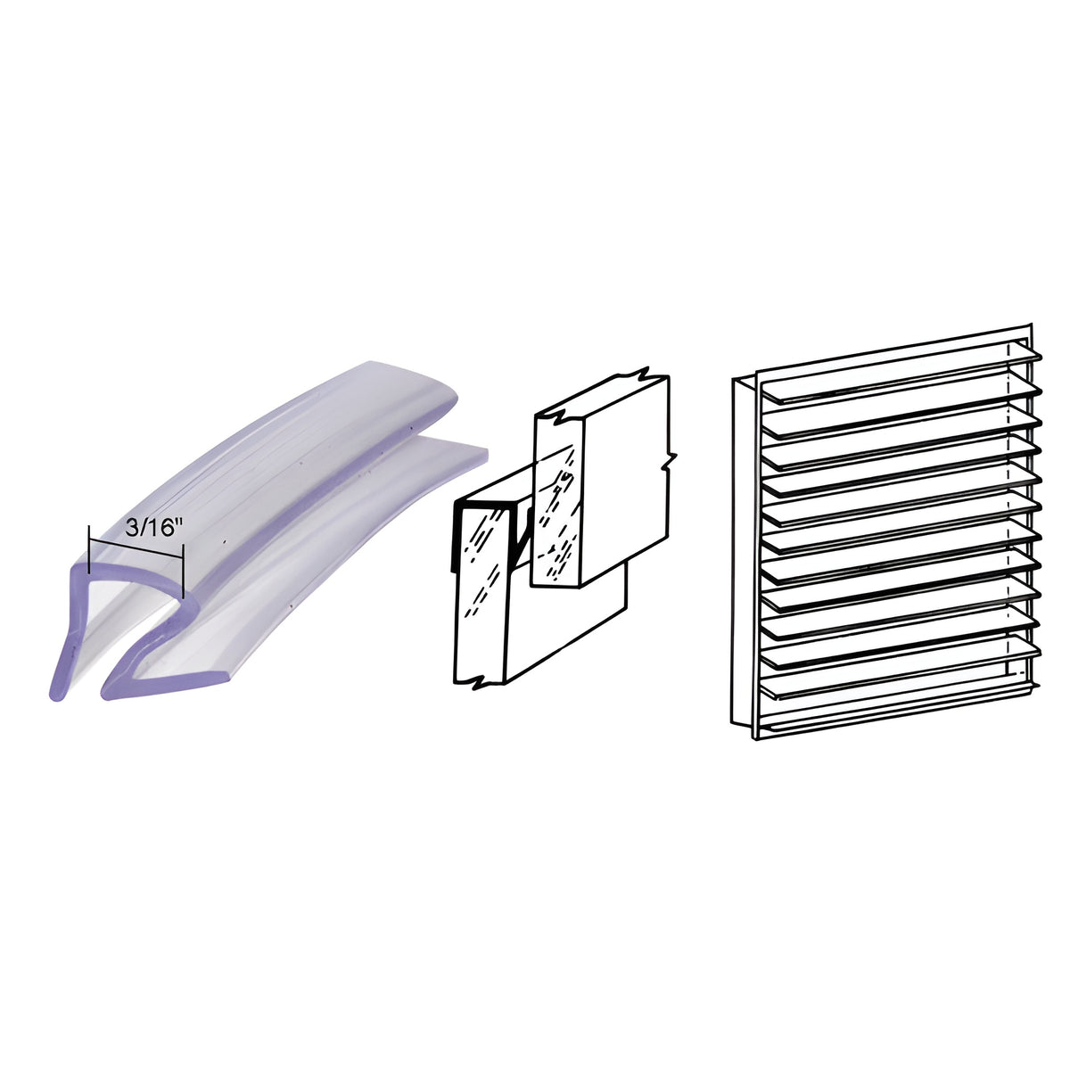 CRL Clear Jalousie and Louver Slat Vinyl - 1000' Roll