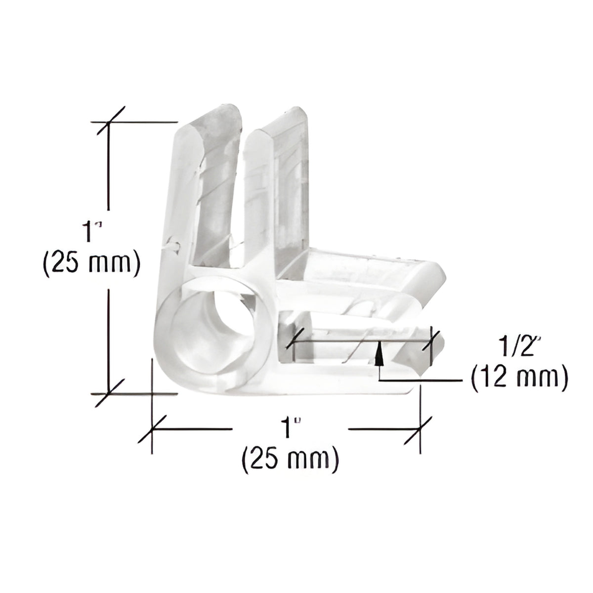 CRL Clear Plastic 90º 2-Way Display Connector