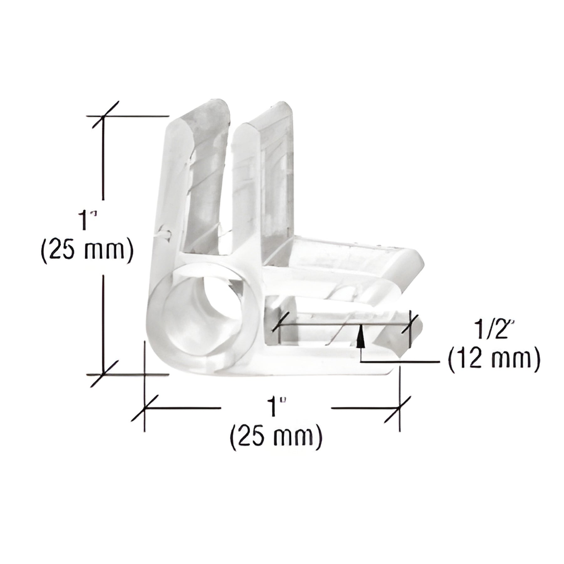 CRL Clear Plastic 90º 2-Way Display Connector