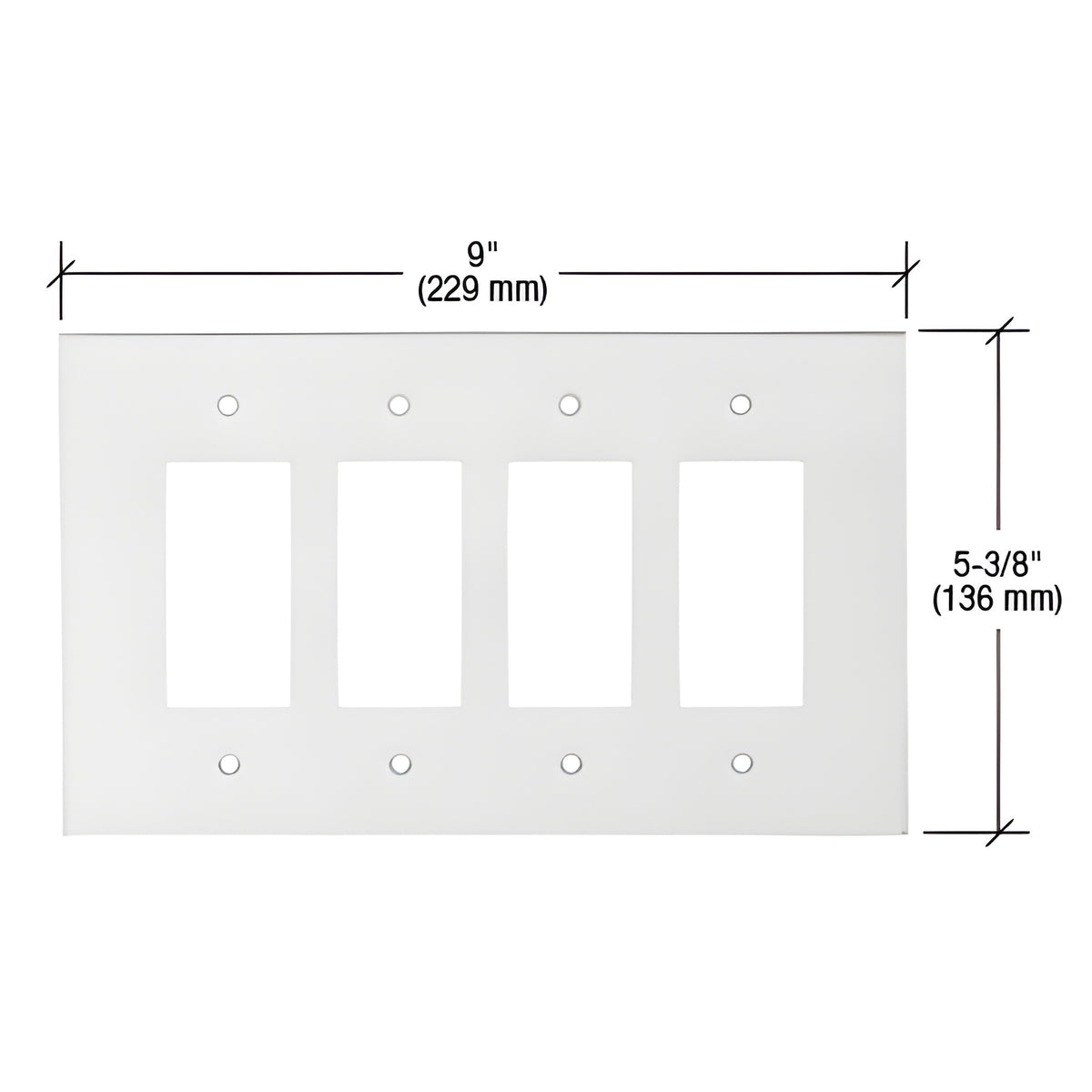CRL Clear Quad Designer Acrylic Mirror Plate