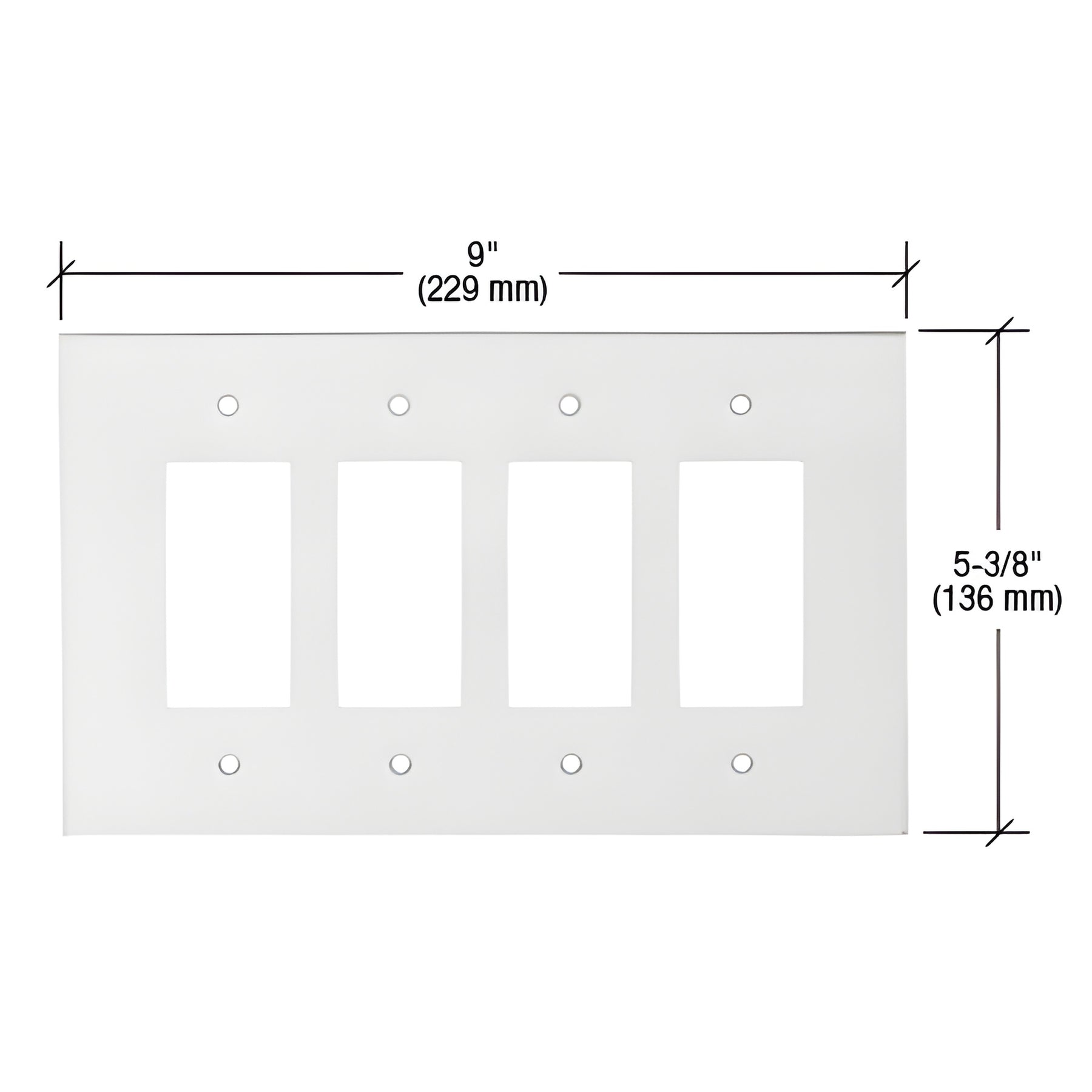 CRL Clear Quad Designer Acrylic Mirror Plate