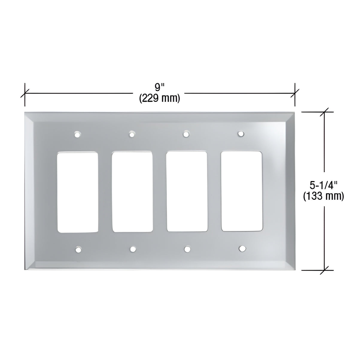 CRL Clear Quad Designer Glass Mirror Plate