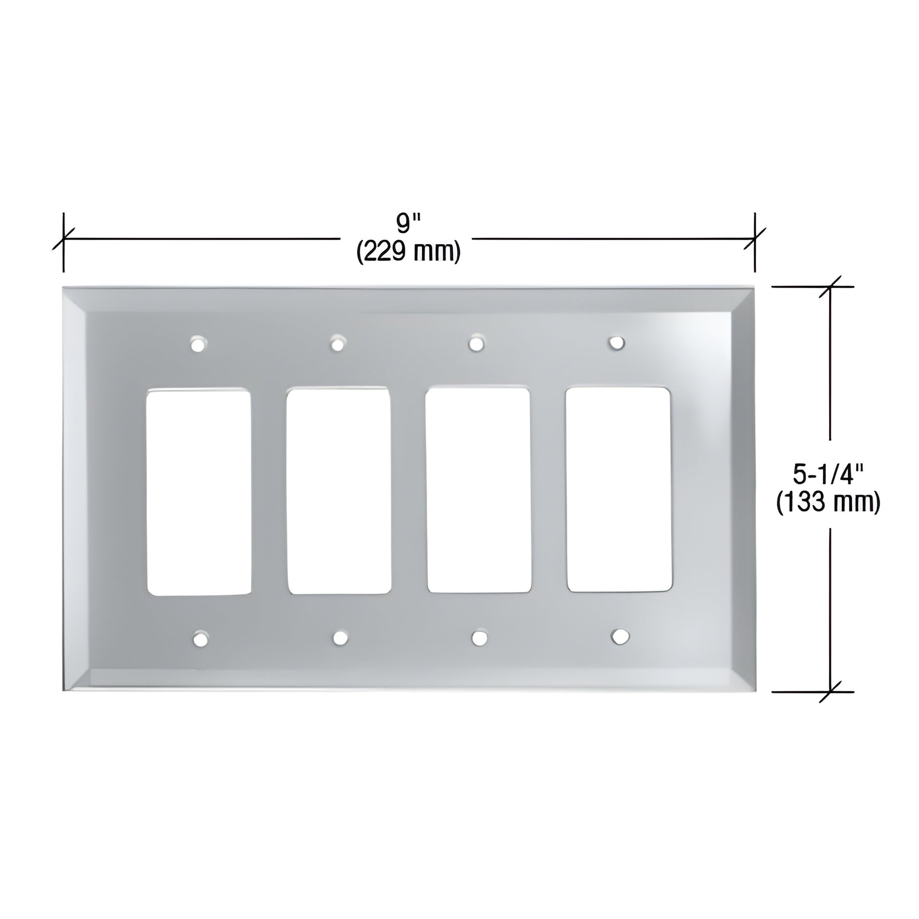 CRL Clear Quad Designer Glass Mirror Plate