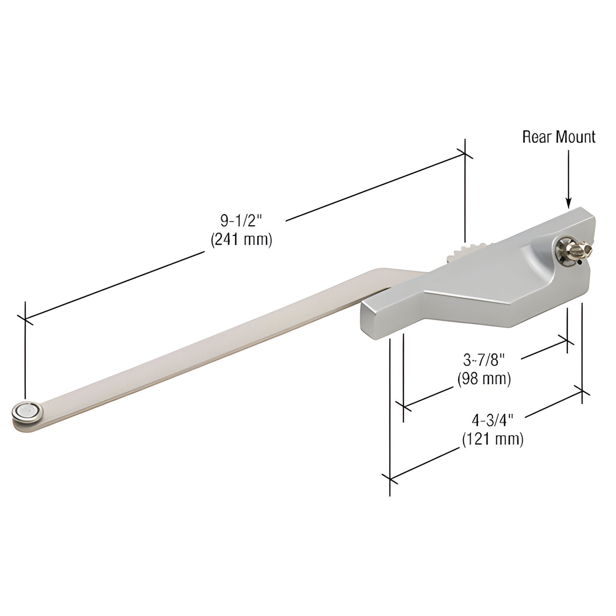 CRL Clear Right Hand Single Arm Roto Operator