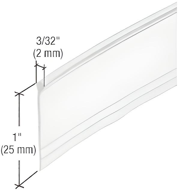 CRL Clear Round Top "Bulb" Type Shower Door Bottom Seal and Wipe
