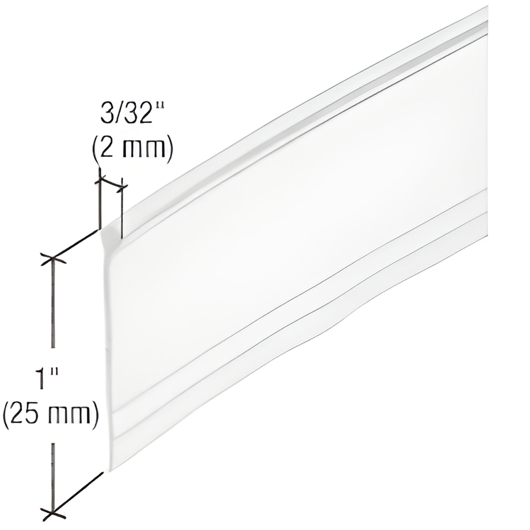 CRL Clear Round Top "Bulb" Type Shower Door Bottom Seal and Wipe