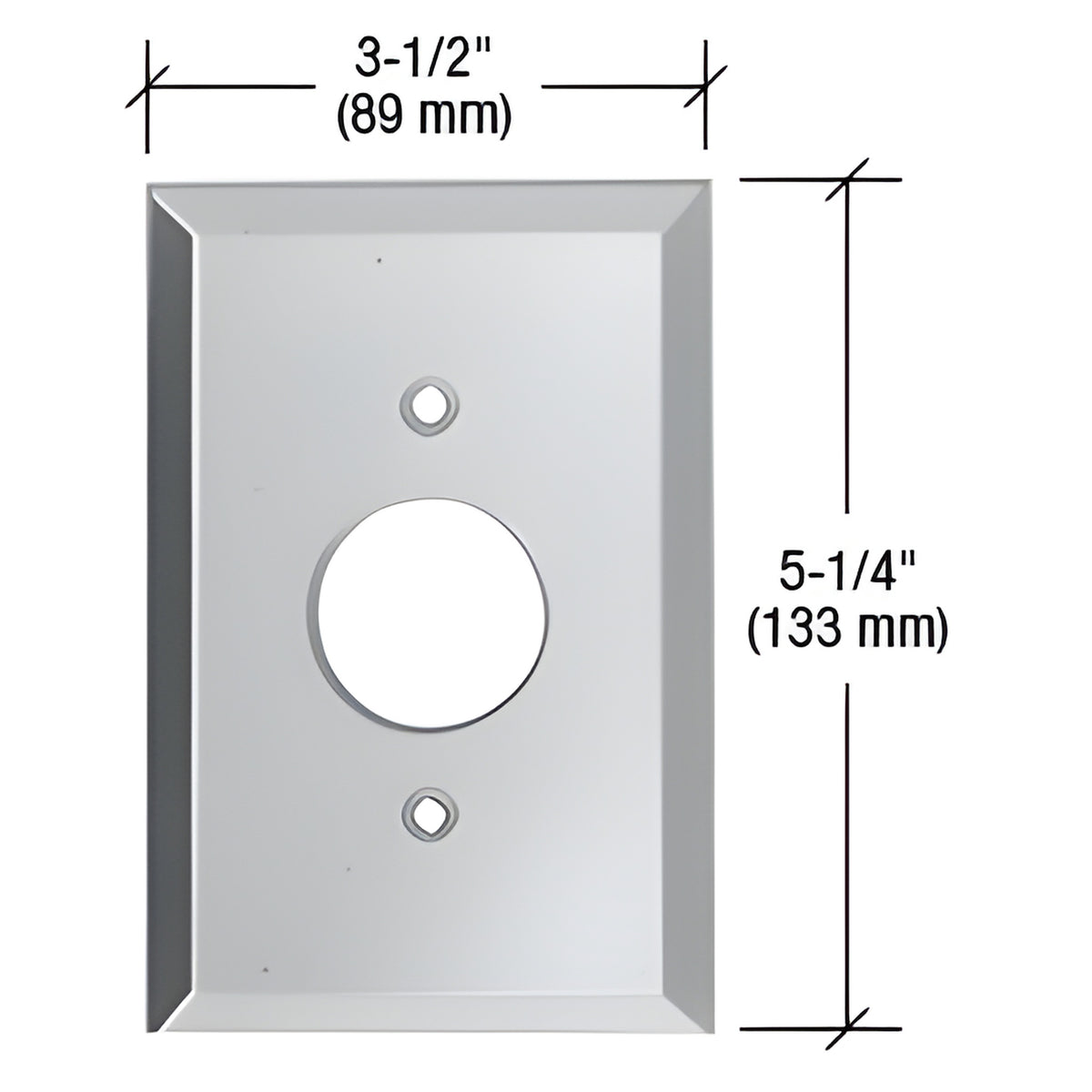 CRL Clear Single Plug 1-3/8" Hole Glass Mirror Plate
