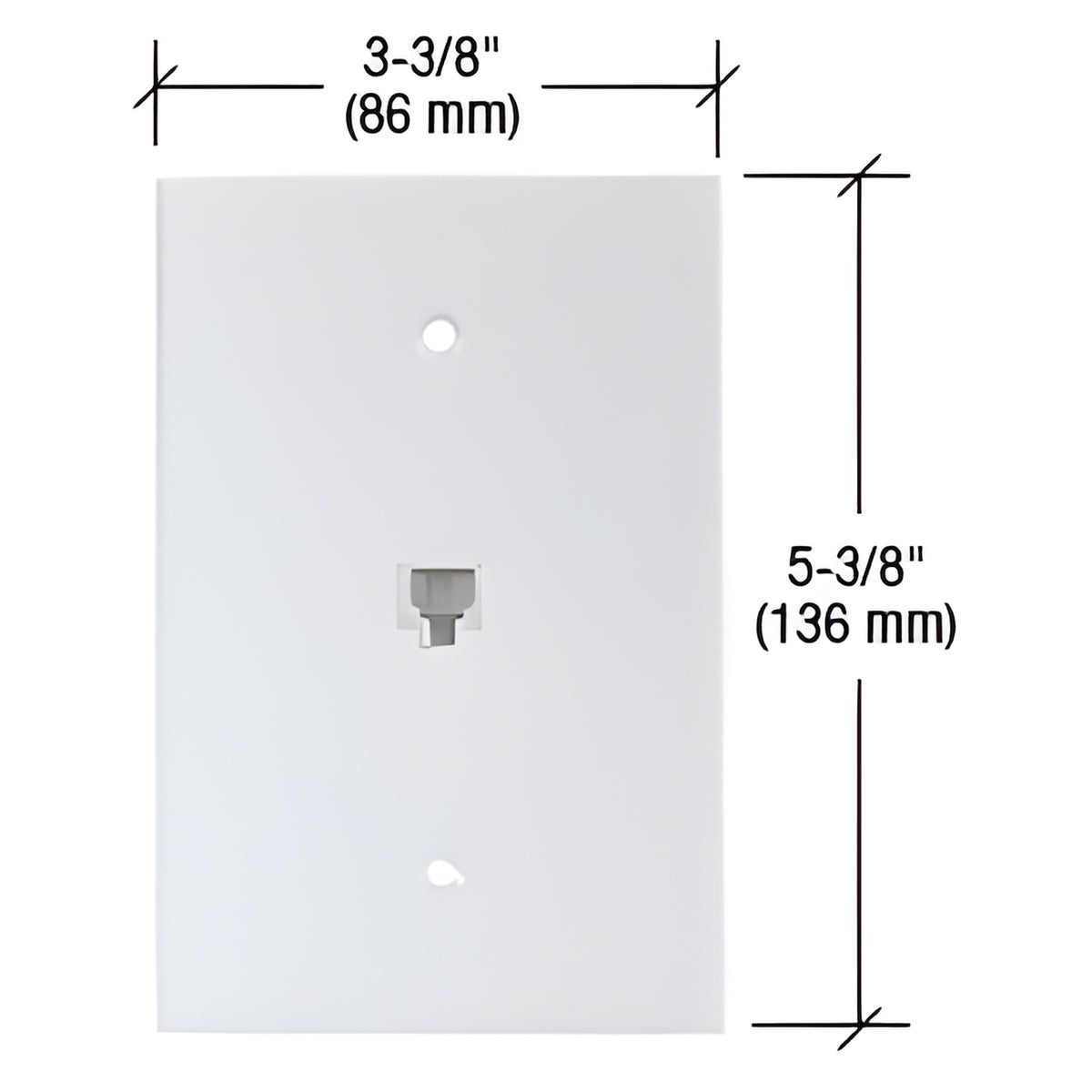 CRL Clear Telephone Jack Acrylic Mirror Plate