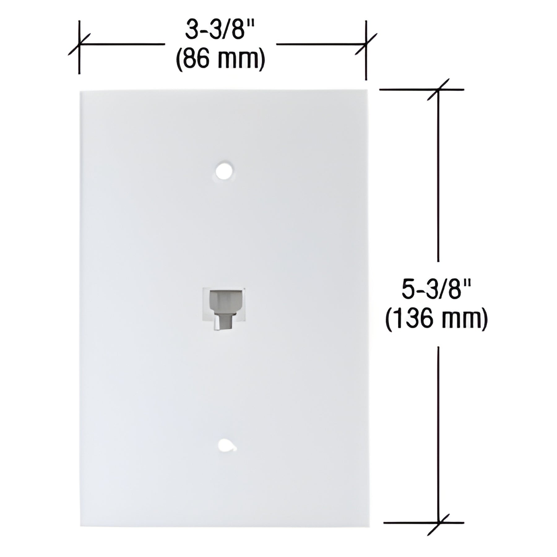 CRL Clear Telephone Jack Acrylic Mirror Plate