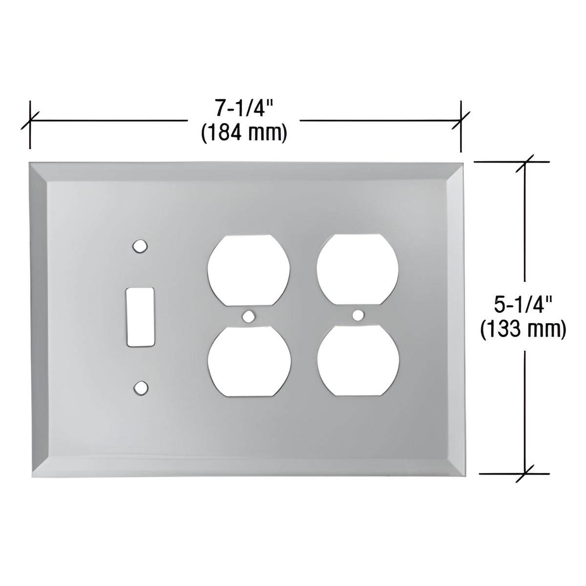 CRL Clear Toggle 2X Duplex Glass Mirror Plate