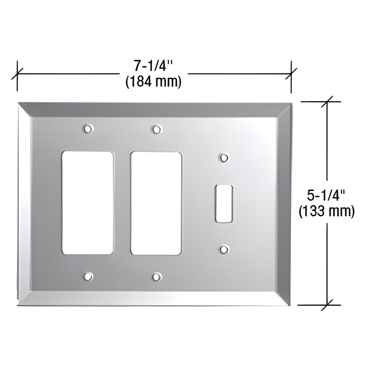 CRL Clear Toggle Double Designer Glass Mirror Plate