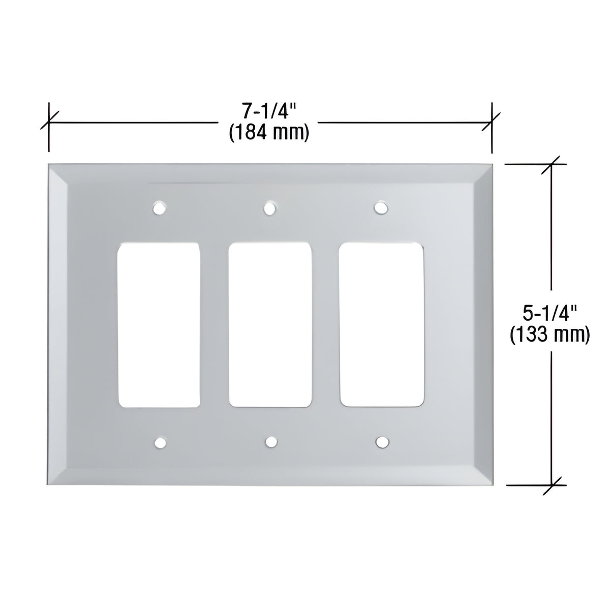 CRL Clear Triple Designer Glass Mirror Plate