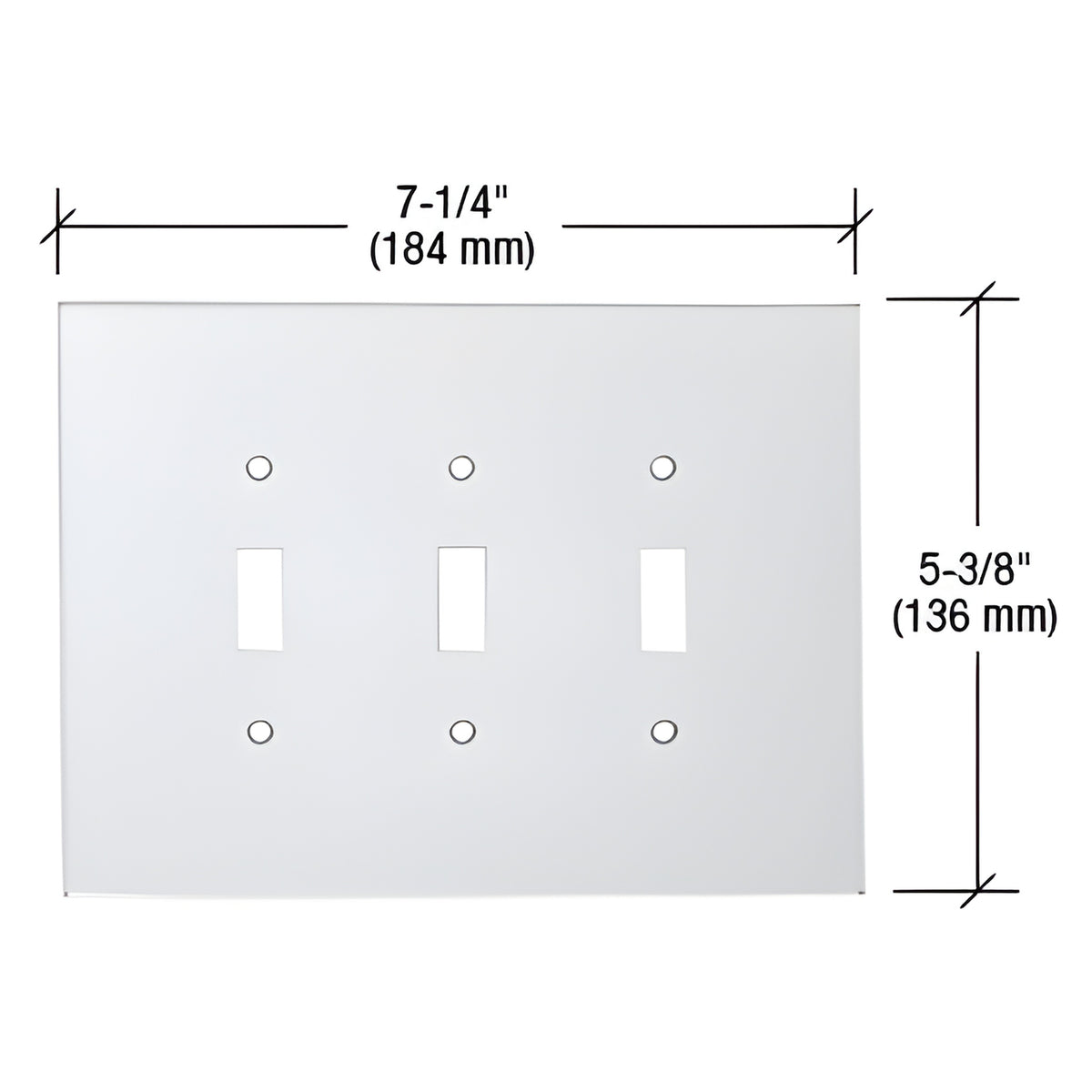 CRL Clear Triple Toggle Acrylic Mirror Plate