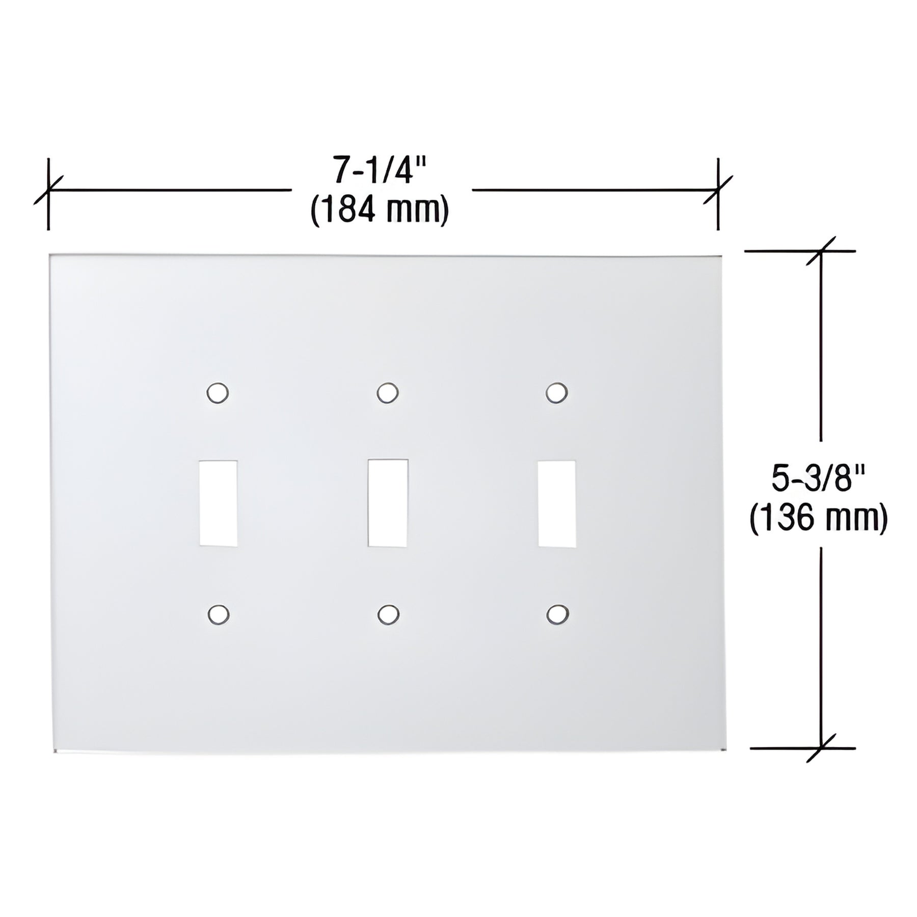 CRL Clear Triple Toggle Acrylic Mirror Plate