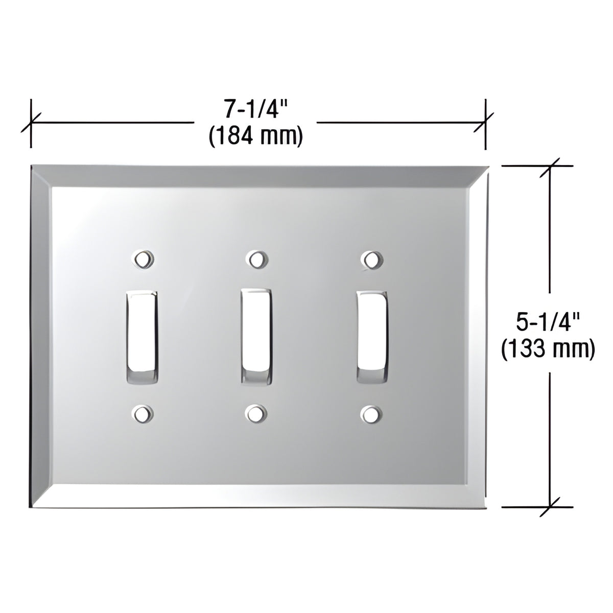 CRL Clear Triple Toggle Glass Mirror Plate