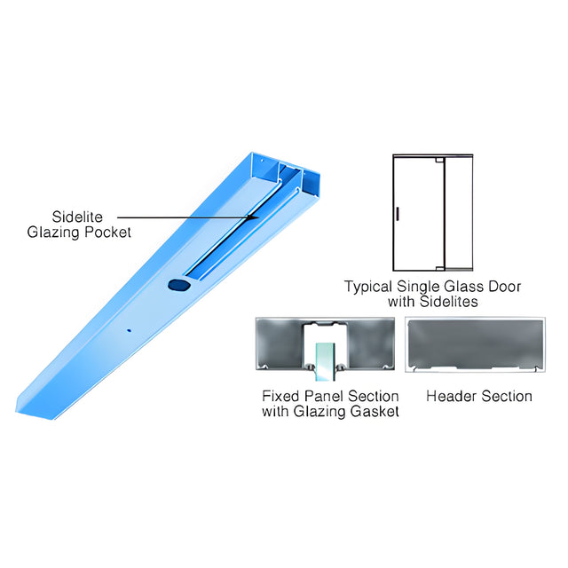 CRL Custom Color and Custom Length 4-1/2" One Pocket Single Sided Door Header